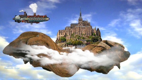 Impossible Image : ile flottante